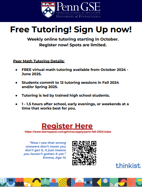 Read more about the article Attention All Students: Free Weekly Virtual Math Tutoring