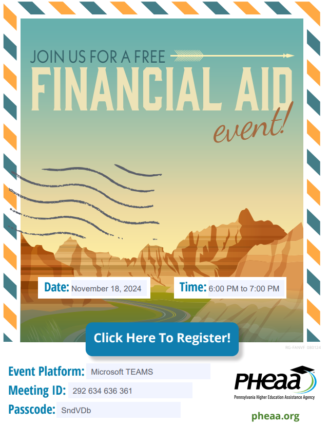 Read more about the article Free Virtual Financial Aid Event: 11.18.24