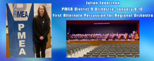 Read more about the article Julian Fedorchak Participates in PMEA District 9 Orchestra