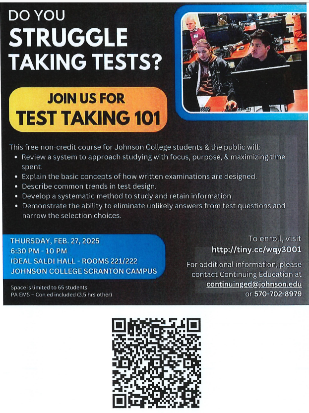 You are currently viewing Attention Students Ages 16 and Up: Free Johnson College Course on Test-Taking Strategies