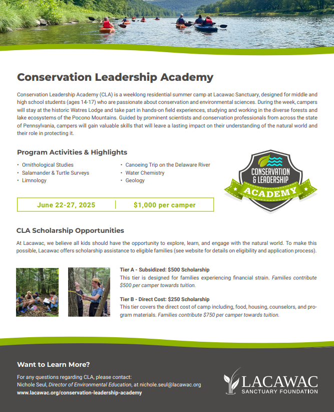 You are currently viewing Attention Students Ages 14-17: Conservation Leadership Academy Opportunity
