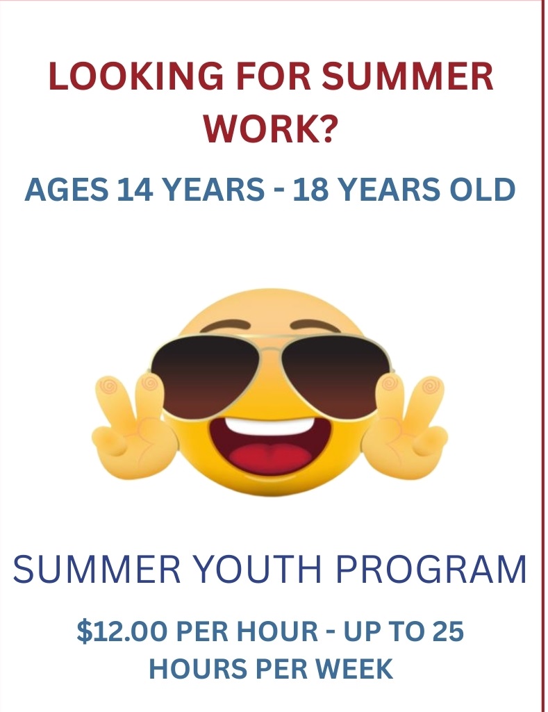 You are currently viewing Attention Students Ages 14-18: Summer Youth Work Program Opportunity